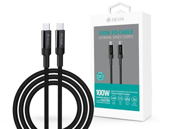 Devia USB Type-C - USB Type-C adat- és töltőkábel 1,5 m-es vezetékkel -
Devia Extreme Speed Series PD Cable - 100W - fekete