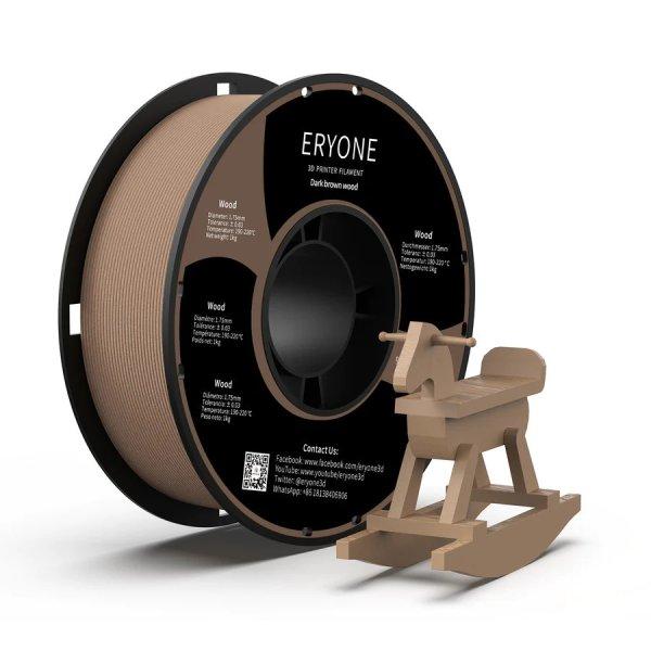 Eryone Deep Wood PLA sötét fa hatású 3D nyomtató Filament 1.75mm,
1kg/tekercs