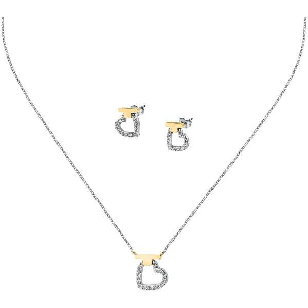Trussardi Acél bicolor ékszerkészlet cirkónium kövekkel
T-Logo TJAXC51 (nyaklánc, fülbevaló)
