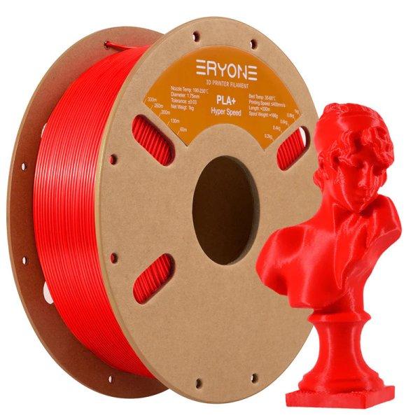 Eryone Hyper PLA+ nagysebességű piros (red) 3D nyomtató Filament 1.75mm,
1kg/tekercs