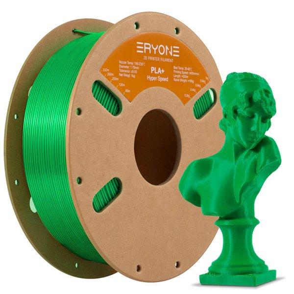 Eryone Hyper PLA+ nagysebességű zöld (green) 3D nyomtató Filament 1.75mm,
1kg/tekercs