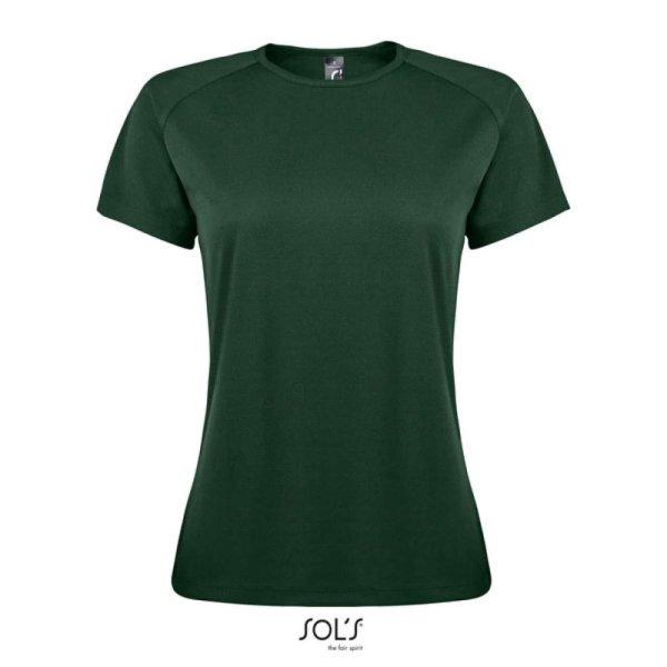 Női raglános rövid ujjú sport póló, SOL'S SO01159, Forest Green-S