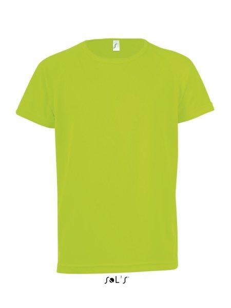 Gyerek SPORTY raglán ujjú kereknyakú sportpóló, SOL'S SO01166, Neon
Green-8A