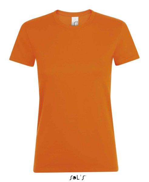 Női REGENT kereknyakú rövid ujjú pamut póló, SOL'S SO01825,
Orange-3XL
