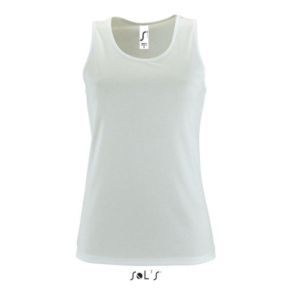 Női ujjatlan sport trikó, SOL'S SO02117, White-2XL
