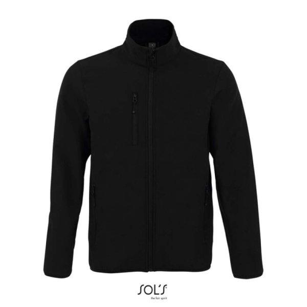 Férfi RADIAN 3 rétegű cipzáras softshell mellény, SOL'S SO03090,
Black-4XL