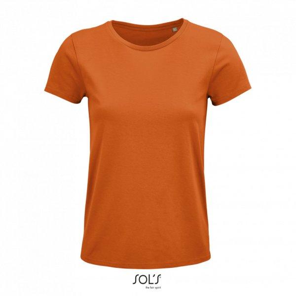Női CRUSADER organikus pamutból készült rövid ujjú póló , SOL'S
SO03581, Orange-2XL