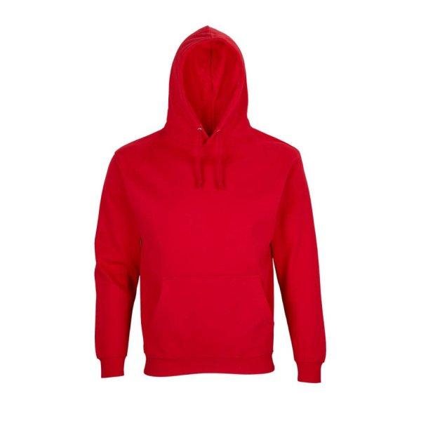 Uniszex kapucnis pulóver, SOL'S SO03815, Bright Red-XL