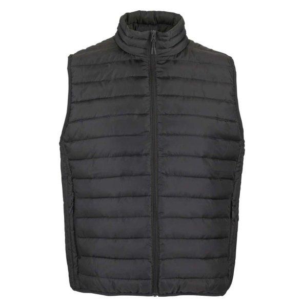 Férfi STREAM cipzáras oldalzsebes steppelt mellény, SOL'S SO04020,
Charcoal Grey-S