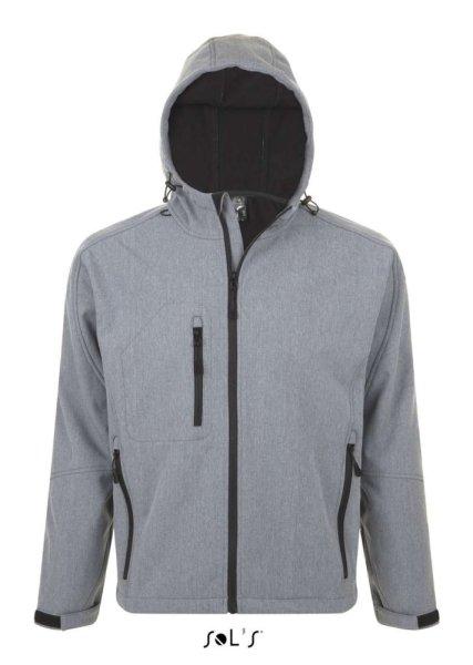 Férfi REPLAY kapucnis cipzáras softshell dzseki, SOL'S SO46602, Grey
Melange-2XL