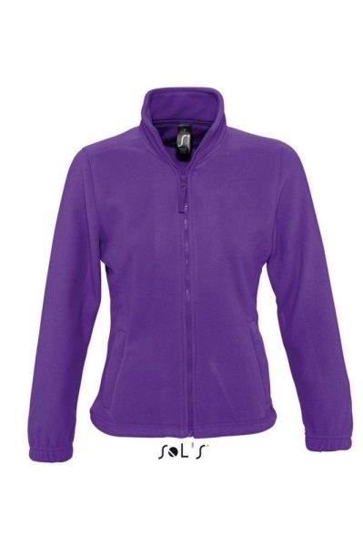 Női NORWAY cipzáras polár pulóver, SOL'S SO54500, Dark Purple-2XL