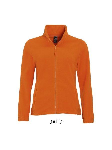 Női NORWAY cipzáras polár pulóver, SOL'S SO54500, Orange-S