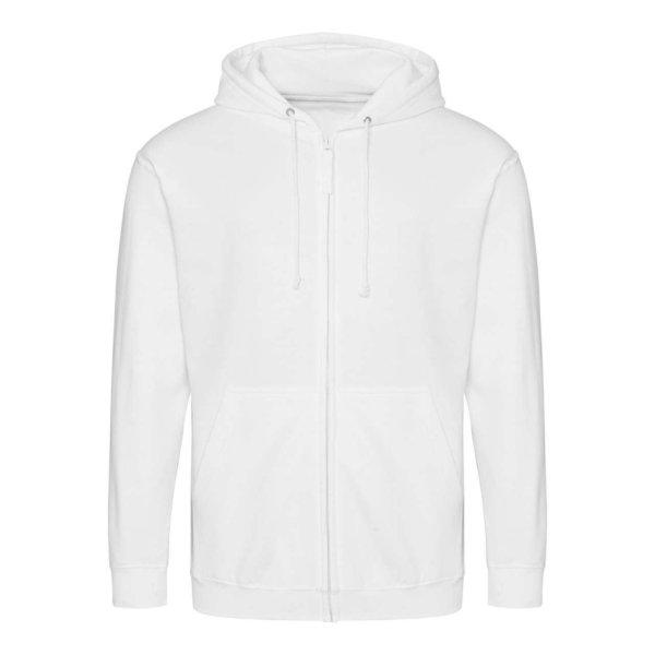 Just Hoods cipzáros kapucnis férfi pulóver AWJH050, Arctic White-S