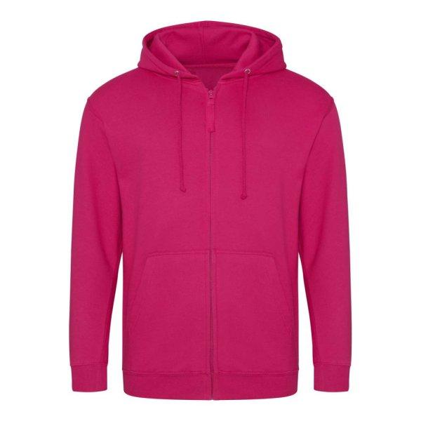 Just Hoods cipzáros kapucnis férfi pulóver AWJH050, Hot Pink-2XL