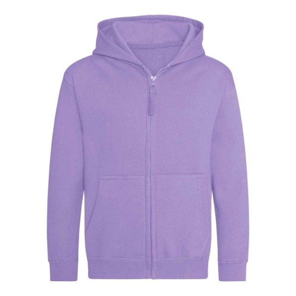 Just Hoods Gyerek cipzáras kapucnis pulóver AWJH050J, Digital Lavender-5/6