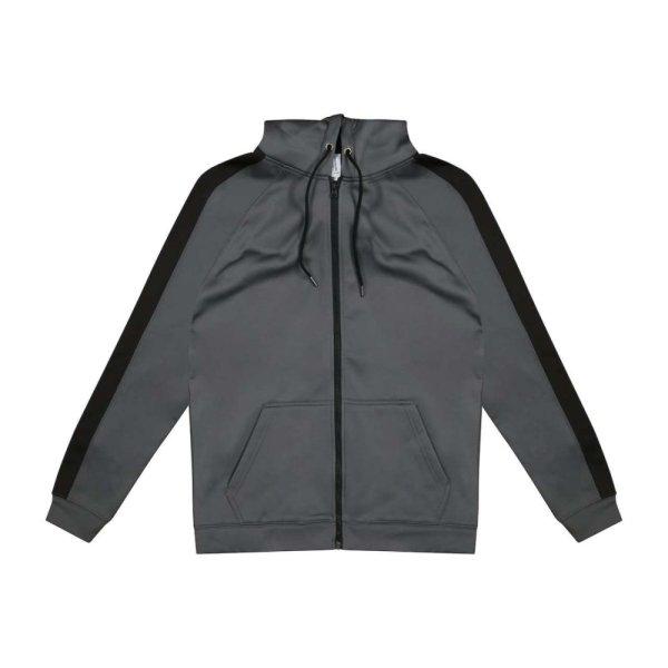 Just Hoods Uniszex sport kapucnis cipzáros pulóver kontrasztos betéttel
AWJH066, Steel Grey/Jet Black-2XL