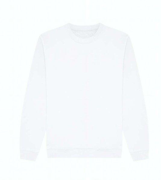 Just Hoods Uniszex kereknyakú organikus pulóver AWJH230, Arctic White-XS