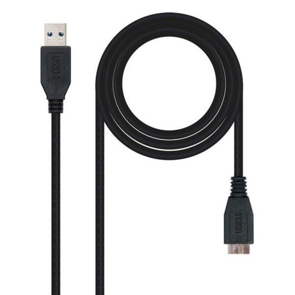 USB 3.0 A - Micro USB B Kábel NANOCABLE 10.01.110-BK 2 m