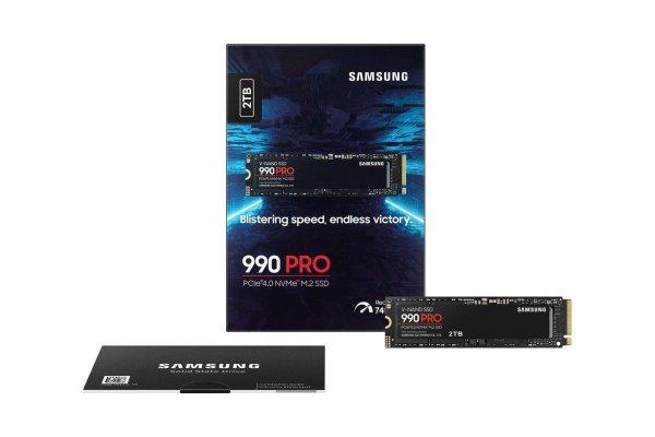 Samsung SSD 2TB - MZ-V9P2T0BW (990 PRO hűtőbordákkal, PCIe 4.0, NVMe 2.0,
2TB)