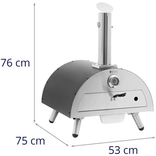 Háztartási fatüzelésű pizzasütő, állítható 33cm átmérőjű 190c