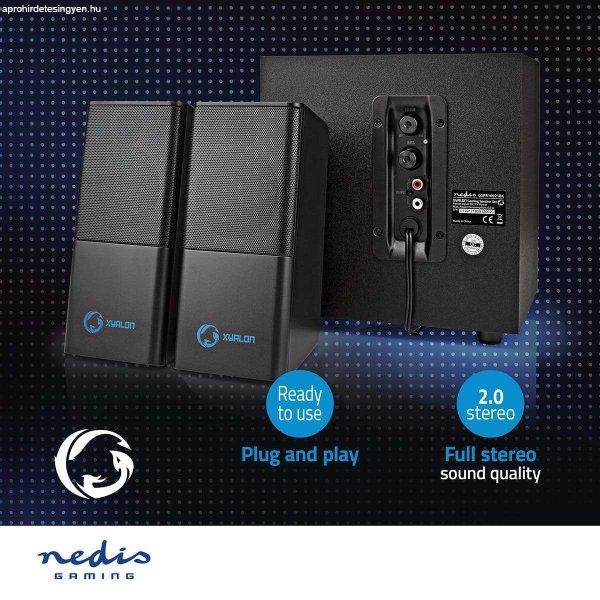 Nedis Gammer hangszóró Blue Dragon Gaming hangszóró Hangszórócsatornák:
2.1 USB-áramellátású | 3.5 mm Dugasz 30 W Világítás Nélkül Hangerő
szabályozás GSPR10021BK hangfal szett
