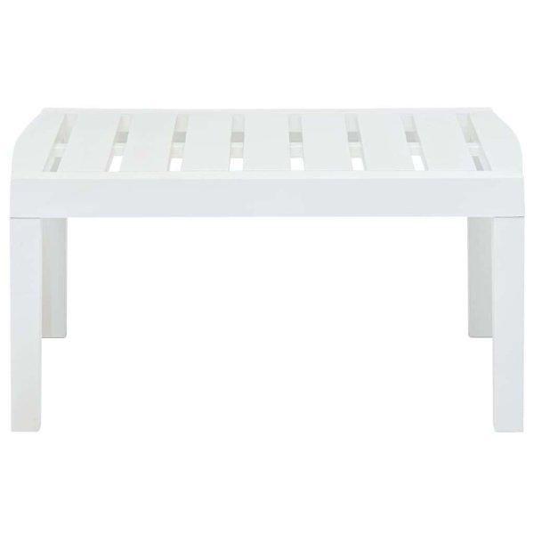 Fehér műanyag kerti asztal 78 x 55 x 38 cm