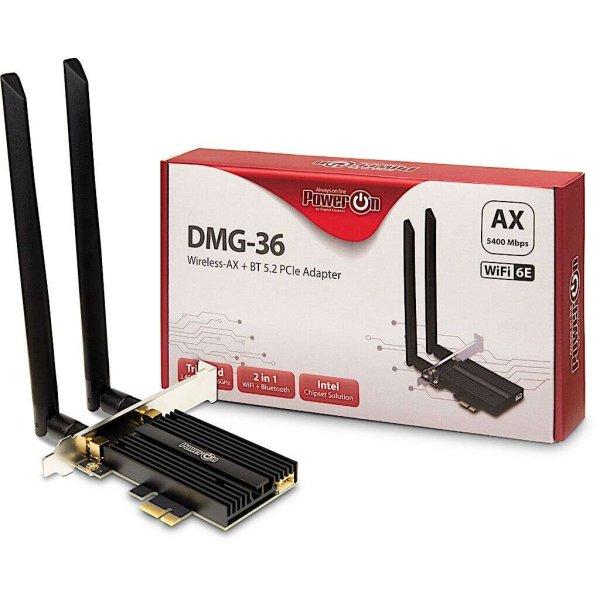 PowerON DMG-36 Wi-Fi 6 + BT5.2 PCIe Adapter 88888165
