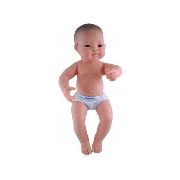 Ázsiai újszülött kisfiú 40 cm