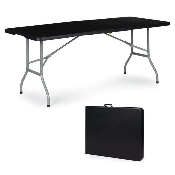 ModernHome Összecsukható Catering Asztal - 180 x 70 cm, HDPE Műanyag Tetejű,
Fekete