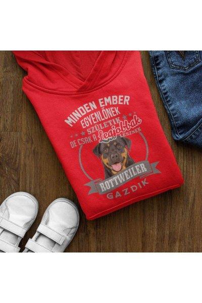 Minden ember egyenlőnek születik de csak a legjobbak lesznek rottweiler gazdik
gyerek pulóver