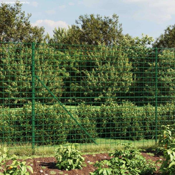 vidaXL zöld dróthálós kerítés illesztőperemmel 2x10 m