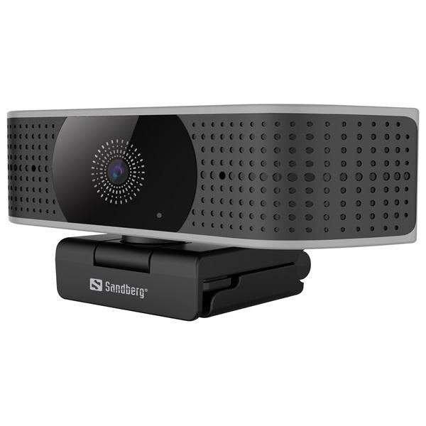 Sandberg Webkamera - USB Webcam Pro Elite 4K UHD (3840x2160, Autofocus,
Betekintési szög: 78°, fekete)
