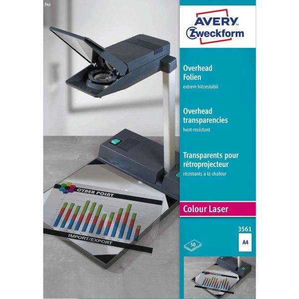 Avery-Zweckform 3561 A4 színes lézer írásvetítő fólia 130 micron
50ív/doboz