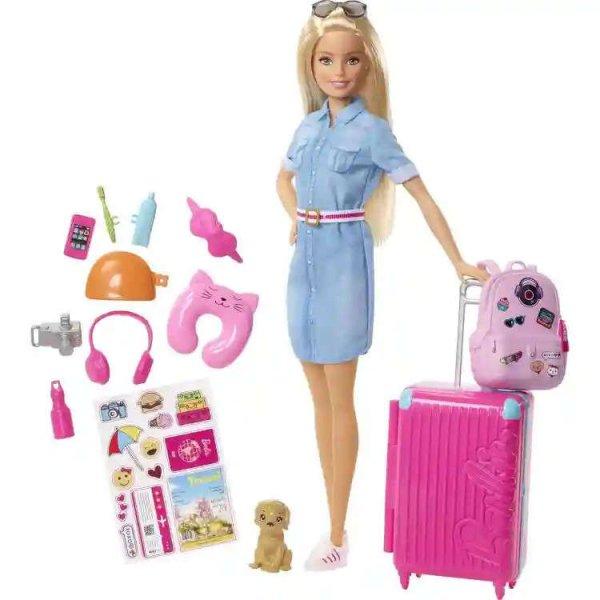 Mattel Barbie utazó baba kiegészítőkkel