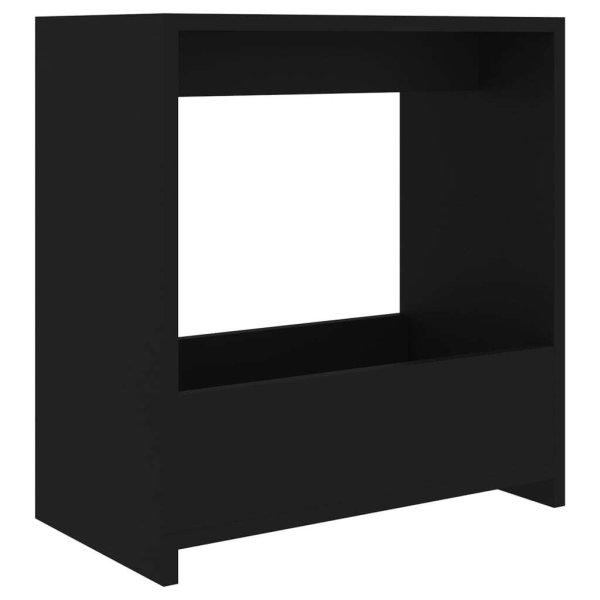 Fekete forgácslap kisasztal 50 x 26 x 50 cm
