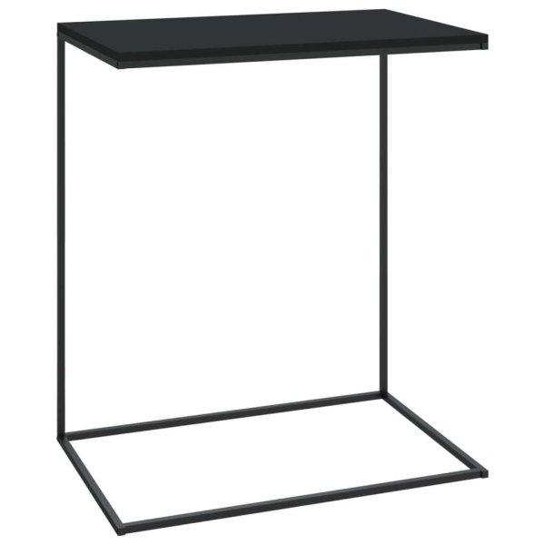 Fekete forgácslap kisasztal 55 x 35 x 66 cm