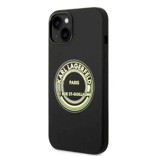 Apple iPhone 14 Plus Karl Lagerfeld Silicone RSG tok - KLHCP14MSRSGRCK, Fekete