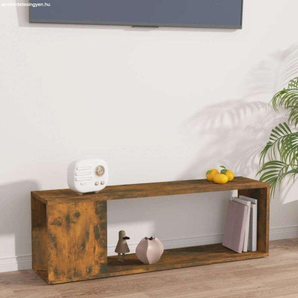 vidaXL füstös tölgy színű szerelt fa fali TV-szekrény 100 x 24 x 32 cm