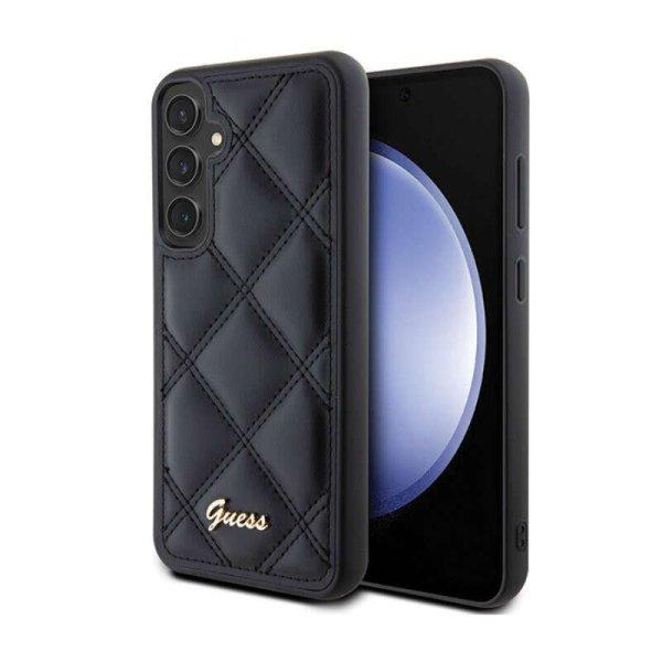 Guess Quilted Metal Logo - Samsung Galaxy S23 FE telefontok fekete