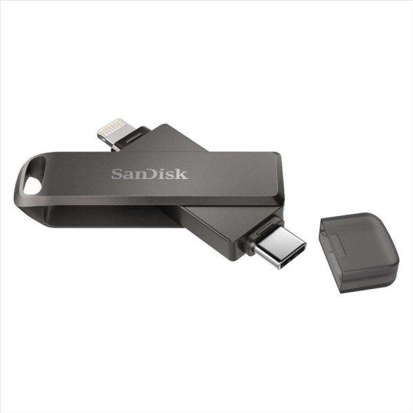 SanDisk iXpand USB flash meghajtó 128 GB USB Type-C / Lightning 3.2 Gen 1 (3.1
Gen 1) Fekete