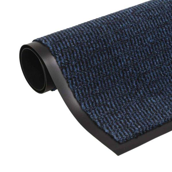 2 db kék négyszögletes bolyhos szennyfogó szőnyeg 40 x 60 cm