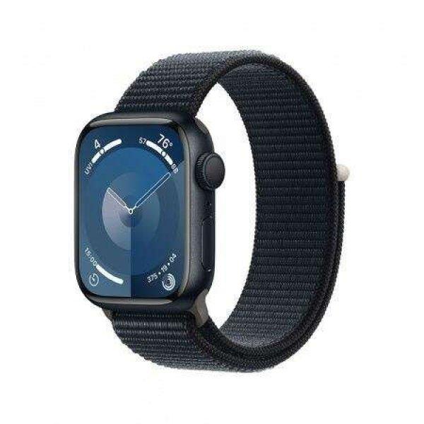 Apple Watch Series 9 GPS 45mm Midnight alumíniumtok, Midnight sport Loop
(MR9C3)