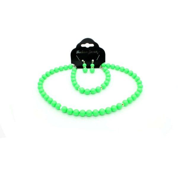 Swarovski gyöngy ékszerszett - Neon Green Pearl - zöld