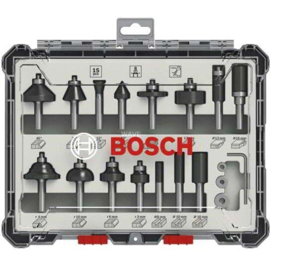 Bosch 2607017472 15 részes vegyes alakmaróbetét készlet