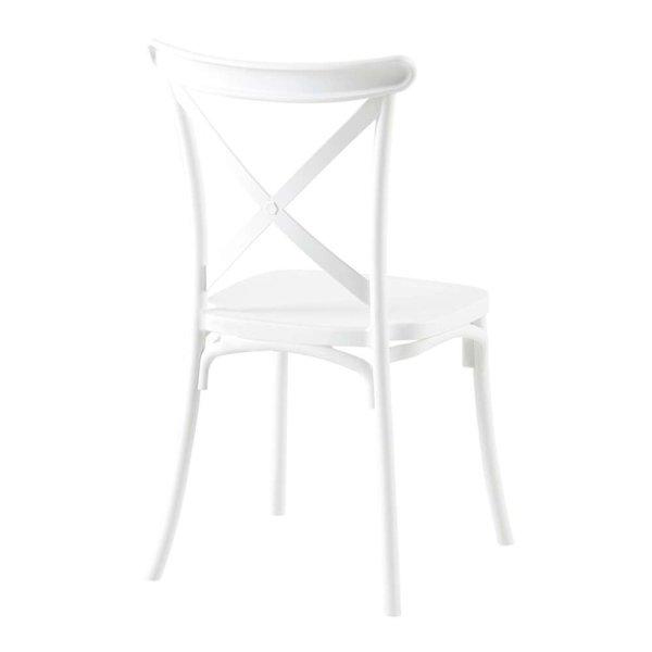 Rakásolható szék, fehér, SAVITA