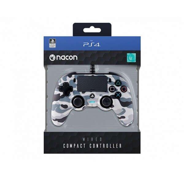 Nacon vezetékes kontroller szürke terepmintás színben (PS4)