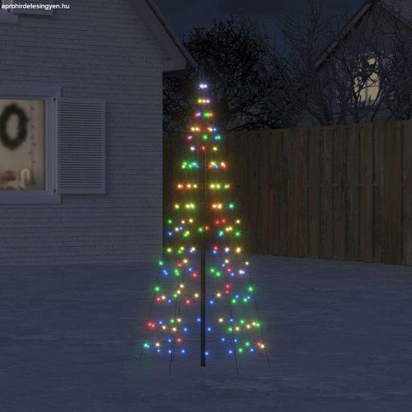 vidaXL színes karácsonyfa zászlórúdon 200 LED-del 180 cm