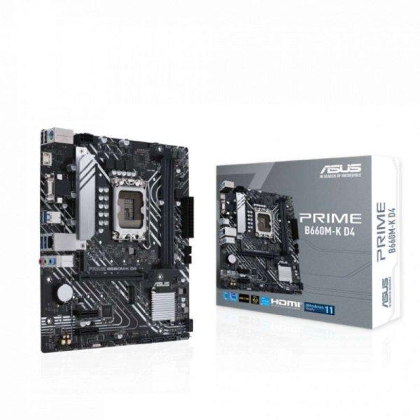 Asus Alaplap - Intel PRIME B660M-K D4 s1700 (B660, 2xDDR4 5333MHz, 4xSATA3,
2xM.2, HDMI+VGA)
