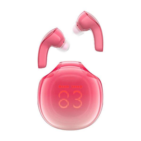 Fülhallgató TWS Acefast T9, Bluetooth 5.3, IPX4 pomelo piros (T9 Pomelo Red)