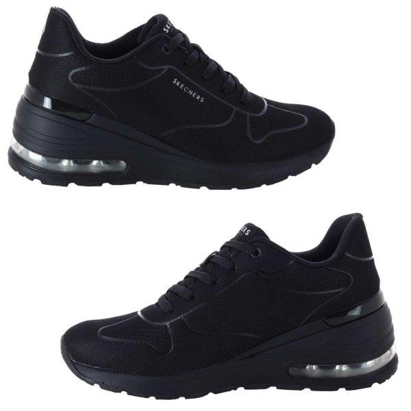 Skechers Million Air Lifted 155400-BBK női fűzős cipő fekete 06695